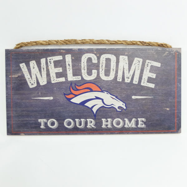 NFL Denver Broncos Fan Creations Round Distressed Sign