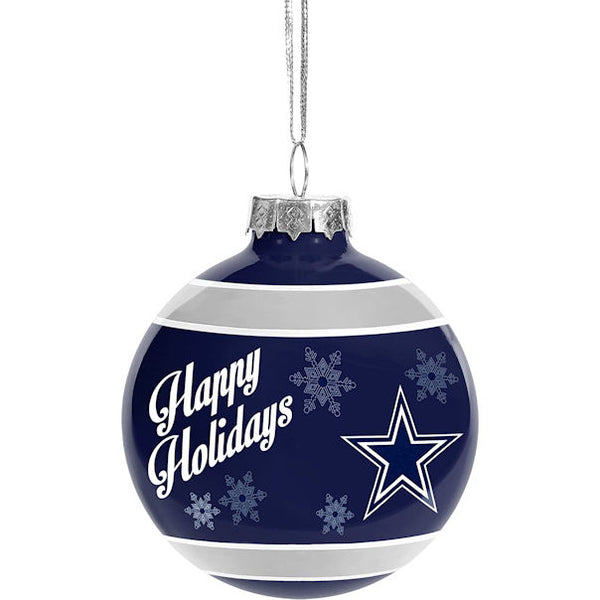 NFL Forever Collectibles Christmas Holiday Glass Ball Ornament - Dallas  Cowboys -