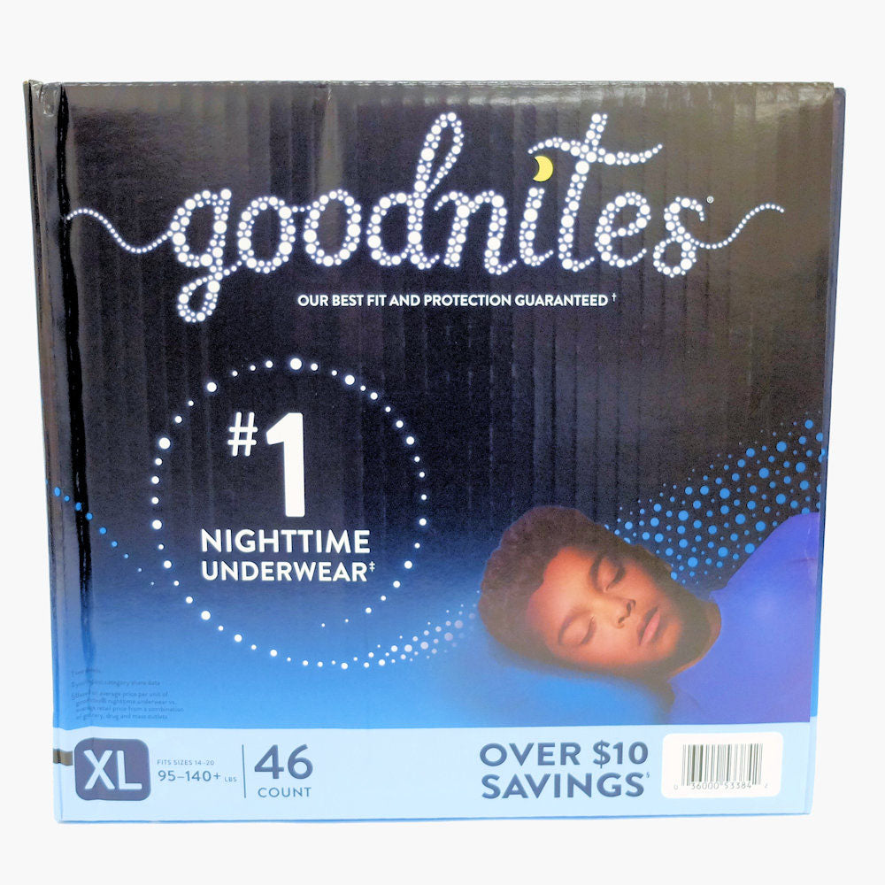 Goodnites Boys' Nighttime Bedwetting Underwear, XL (95-140 lb