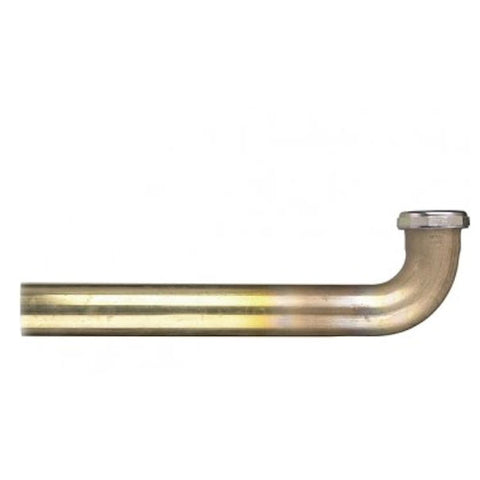 Watts 569221 Tubular Rough Brass 22 Gauge Waste Bend 1 1/2" x 18" -