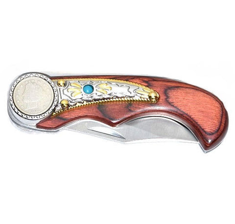 American Coin Treasure Liberty Nickel Pocket Knife -