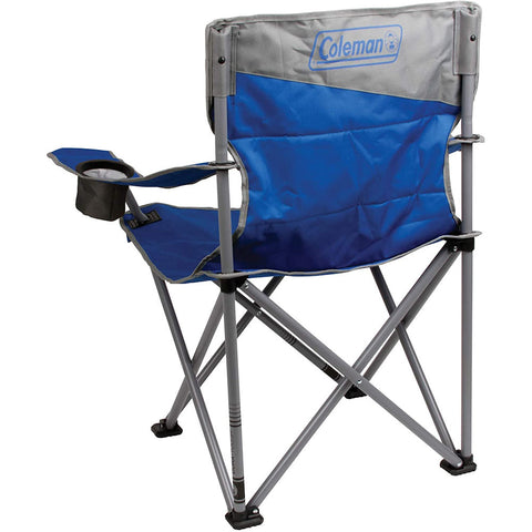 Coleman Quad Big and Tall Adults Camping Chair Blue Grey