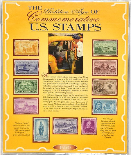 American Coin Treasure 1950 The Golden Age of Commemorative U.S. Stamps -