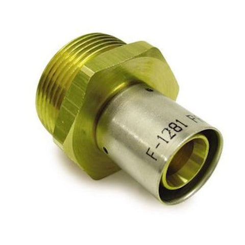 Uponor D4143263 R32 x 5/8 in. MultiPress Manifold Straight Brass Adapter, QTY 10 -