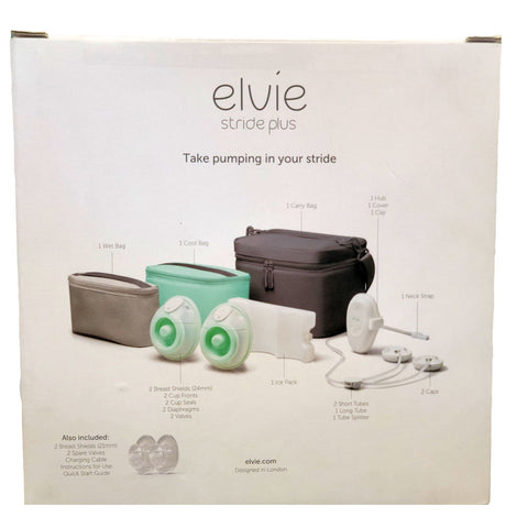 Elvie Stride Plus Double Electric Breast Pump with Milk Storage Bags