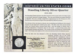 The Franklin Mint Standing Silver Quarter 1916-1930 Kennedy Half Dollar 1976 -