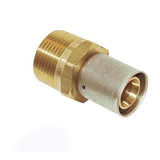 MLC Press Fitting Brass Male Threaded Adapter 1/2" MLC Tubing x3/4" NPT -10-Pack -