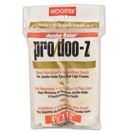 Wooster RR303 4-1/2" X 1/2" Pro/Doo-Z Paint Rollers, 2 Pack -