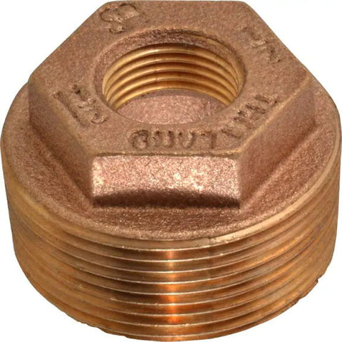 Merit Brass XNL114-2404 Lead Free 1-1/2 x 1/4 in Hex Bushing, Case of 25 -