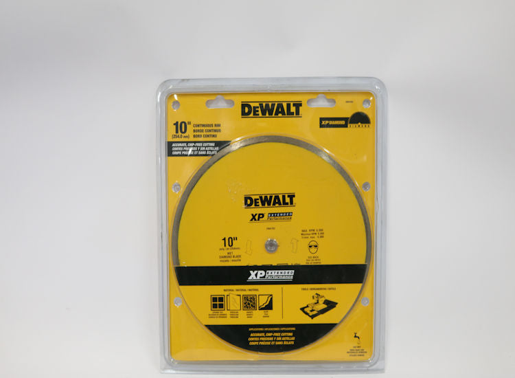 DEWALT DW4762 10-Inch Wet Cutting Continuous Rim Saw Blade -